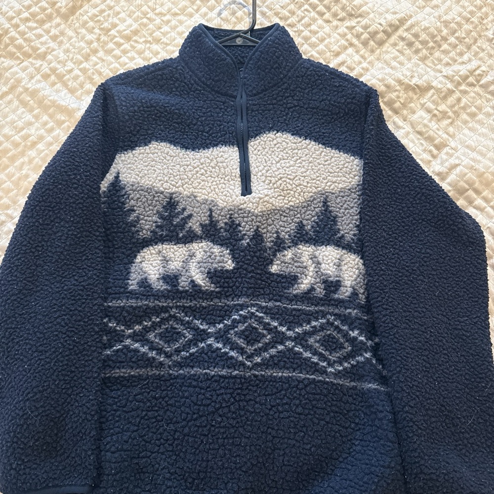 Old Navy Zip Up Sweater with Polar Bear Design